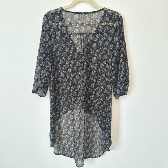 Maurices Sheer Floral High Low Cover Up - Picture 3 of 8